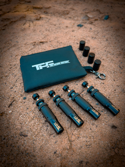 Automatic tyre deflator set