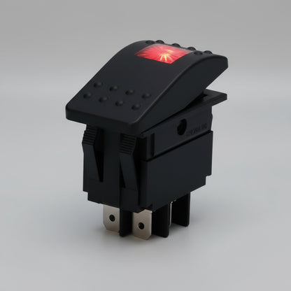 4 Pin 12/24V Rocker Switch with Blue LED Indicator