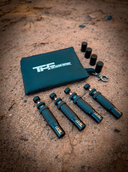 Automatic tyre deflator set 