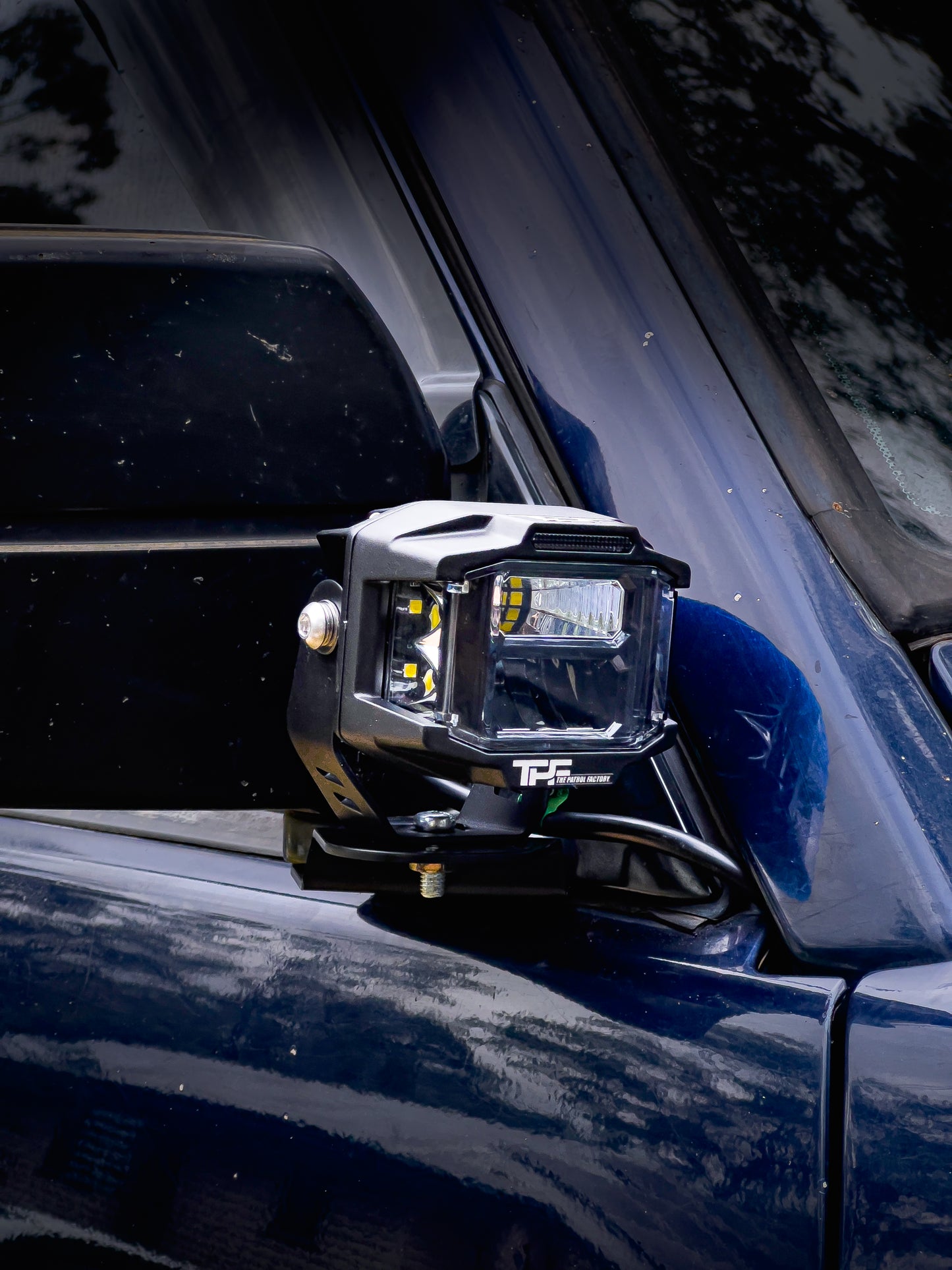 GQ Patrol mirror mount ditch light brackets