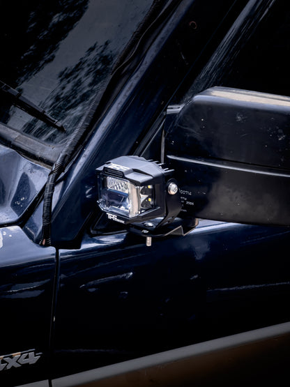 GQ Patrol mirror mount ditch light brackets