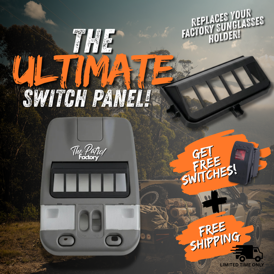 GU Patrol Y61 Sunglasses Holder Switch Panel (Roof) - BONUS switches!